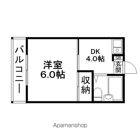 【福岡市東区香椎駅東のアパートの間取り】