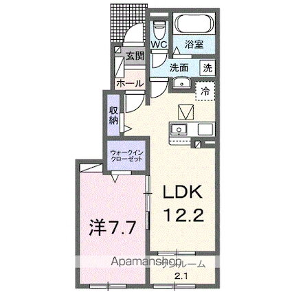 メゾンベールＡ[1LDK/50.14m2]の間取図