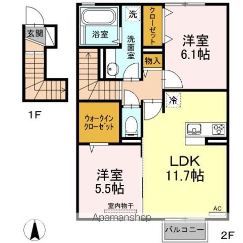 プルマージュ Aの間取り写真