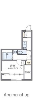 レオパレスＭＹＣ[1K/24.6m2]の間取図