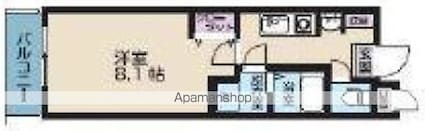 オーキッドレジデンス両国Ⅱ[1K/25.99m2]の間取図