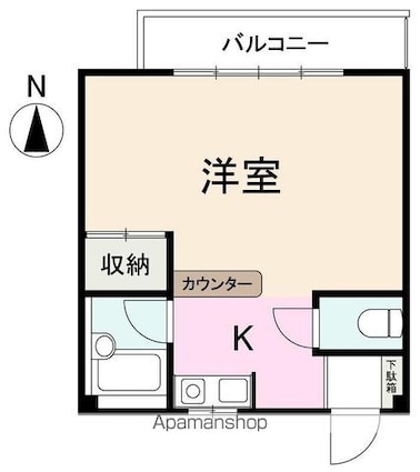 レーベルハイツ[1K/29m2]の間取図