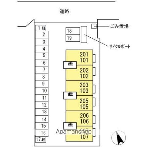 レクサリー 102 ｜ 福岡県久留米市梅満町43-1（賃貸アパート1LDK・1階・45.15㎡） その20