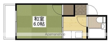 浜本ビル[1K/16m2]の間取図