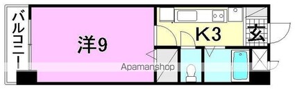 アマーレ中央[1K/28.06m2]の間取図