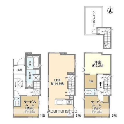Ｋｏｌｅｔ鐘ヶ淵０４[1SLDK/78.13m2]の間取図