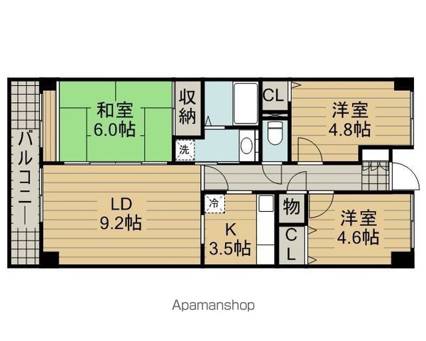 調布市多摩川のマンションの間取り