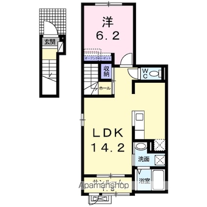 フレシール[1LDK/50.53m2]の間取図