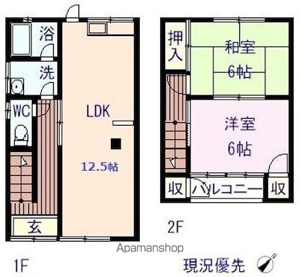 メゾン仁井[2LDK/68.39m2]の間取図