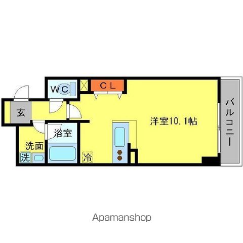 【大阪市西区南堀江のマンションの間取り】