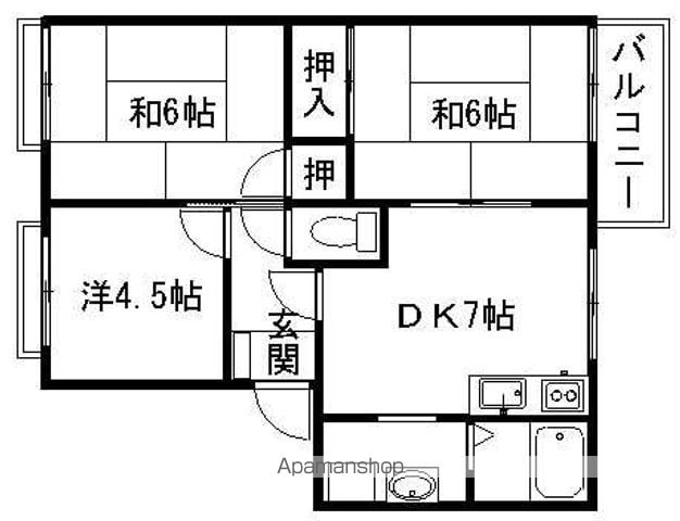 シャトレ岡田IIの間取り写真