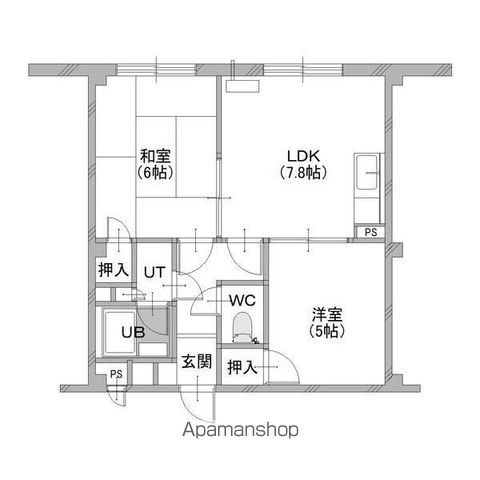 ハシモトロイヤル山の手の間取り写真