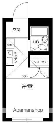東京都世田谷区北沢５丁目[1R/15.74m2]の間取図