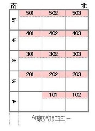 第３ハイツ宮田町[1DK/25.16m2]の配置図