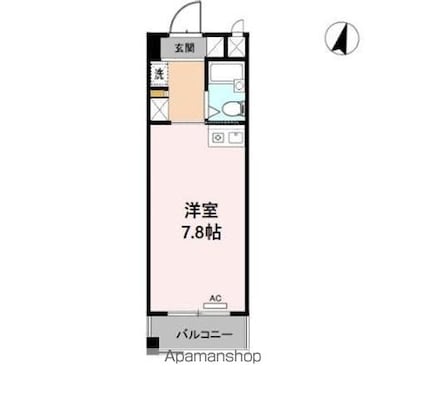 Ｋｏｍｏｄｏｋａｓａ　Ｍｉｗａ[1R/20.52m2]の間取図