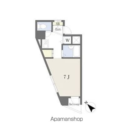 愛知県名古屋市昭和区花見通３丁目[1R/23.45m2]の間取図