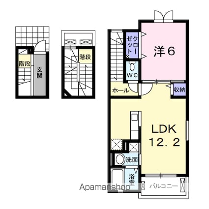 イセ　ソラージュⅡ[1LDK/53.01m2]の間取図