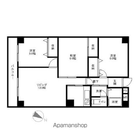ライフ第5マンション大平台の間取り写真