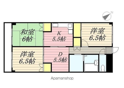 コーポラス幸武１０６[3DK/59.6m2]の間取図