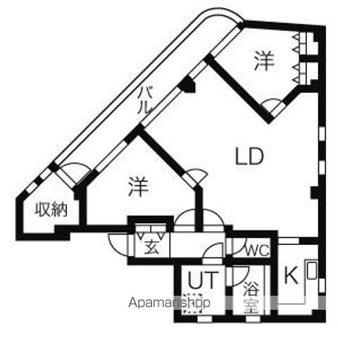 【岐阜市栄枝町のマンションの間取り】