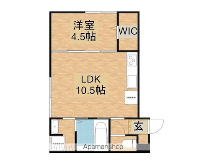 コネクトスクエア[1LDK/36.55m2]の間取図