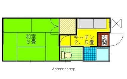 小栗ハイツ[1K/16.52m2]の間取図