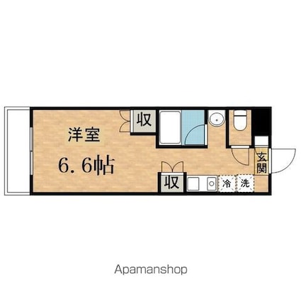 いぶきドミトリー[1R/23.1m2]の間取図