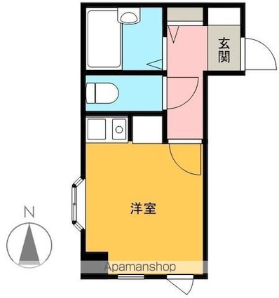 ベルテンポ[1R/18.58m2]の間取図