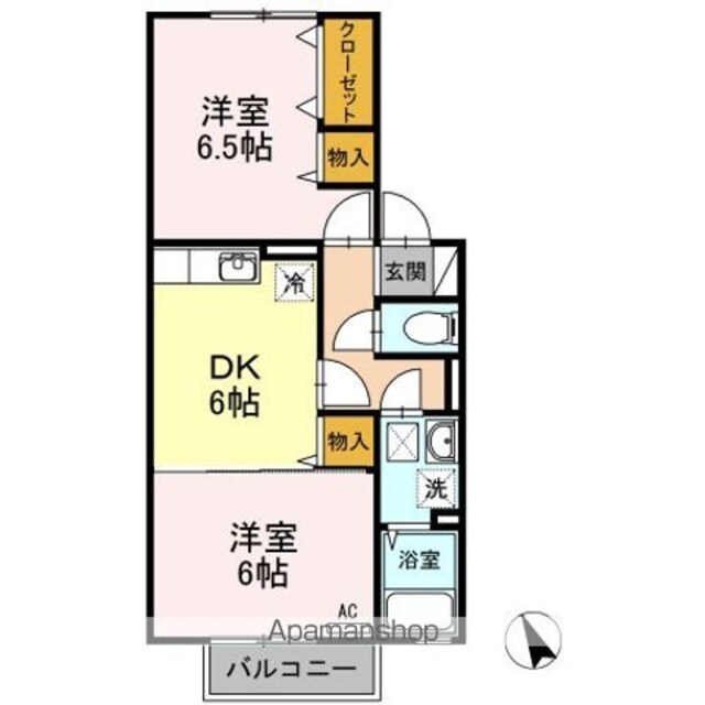 グレイスコート　アネックス[2DK/45.8m2]の間取図