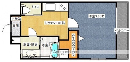 ＫＤＸレジデンス舟入幸町（旧レガーロ舟入幸町）[1K/29.85m2]の間取図
