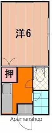 小栗ハイツ[1K/16.52m2]の間取図