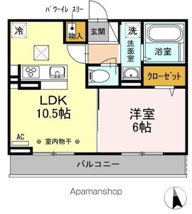 東京都立川市幸町５丁目[1LDK/39.91m2]の間取図