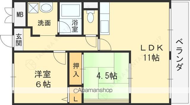 城北ハイムの間取り写真