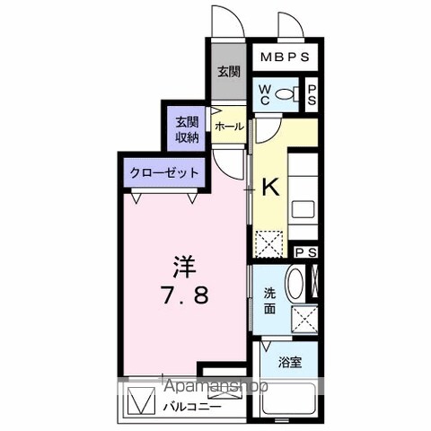 日野市豊田のマンションの間取り