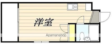 東京都武蔵野市西久保３丁目[1R/19m2]の間取図