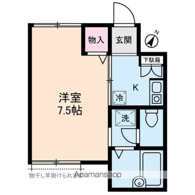 ストーク滝野川[1K/20.5m2]の間取図