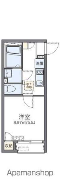 レオネクストエムエスケイⅢ[1K/19.93m2]の間取図