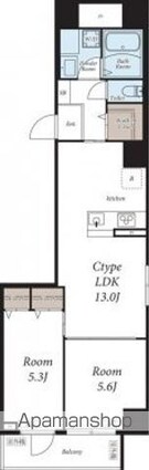 石見ビル[2LDK/56.54m2]の間取図