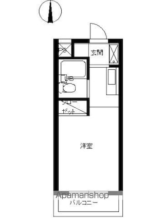 東京都杉並区久我山５丁目[1R/18.42m2]の間取図