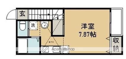 アスコット文化町[1K/21.09m2]の間取図