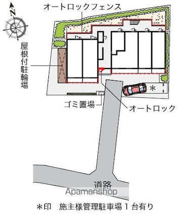 レオネクスト亜土[1R/27.8m2]の配置図