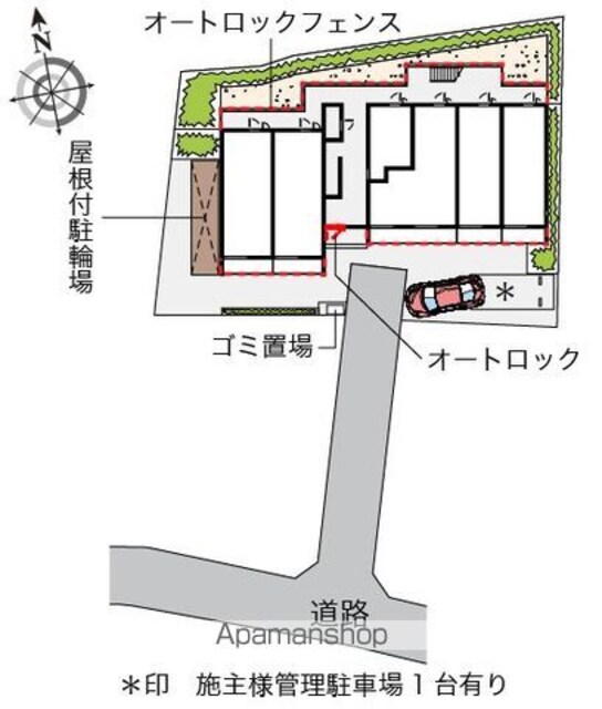 レオネクスト亜土[1R/27.8m2]の配置図