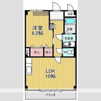 アバンス[1SLDK/41.08m2]の間取図
