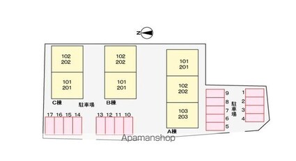 ウエストコート　Ａ[2LDK/51.79m2]の配置図