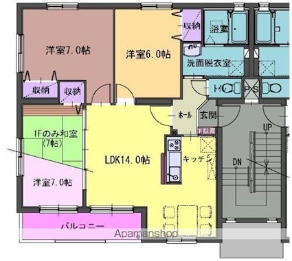 リジエール[3LDK/72m2]の間取図
