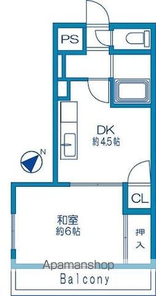 ビレッジ八千代台[1DK/30.2m2]の間取図