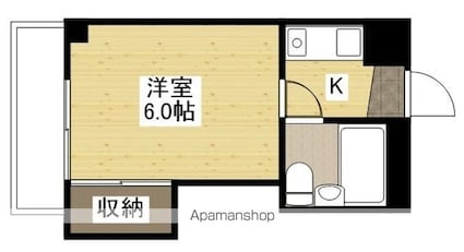 広島県広島市南区大州２丁目[1K/18m2]の間取図
