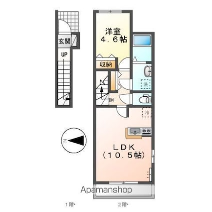 セントラル　レジデンス[1LDK/42.89m2]の間取図