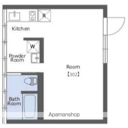 ａ　ｐｌａｃｅ　ｂｙ　Ｗｉｎｅ　Ａｐａｒｔｍｅｎｔ[1R/32.22m2]の間取図