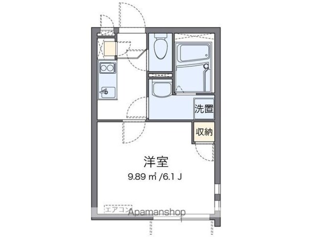 クレイノガーデンハイム[1K/20.11m2]の間取図